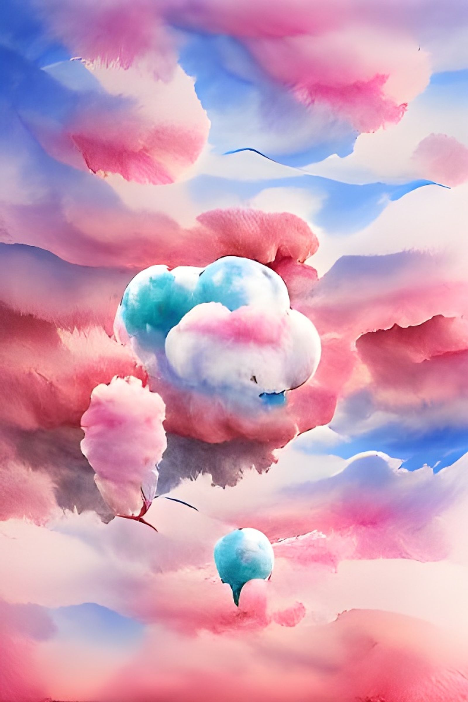 cotton candy cloud background