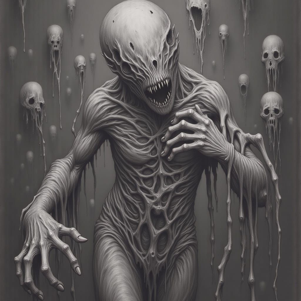 <lora:Nasty sketchbook:1.0> Maggot man