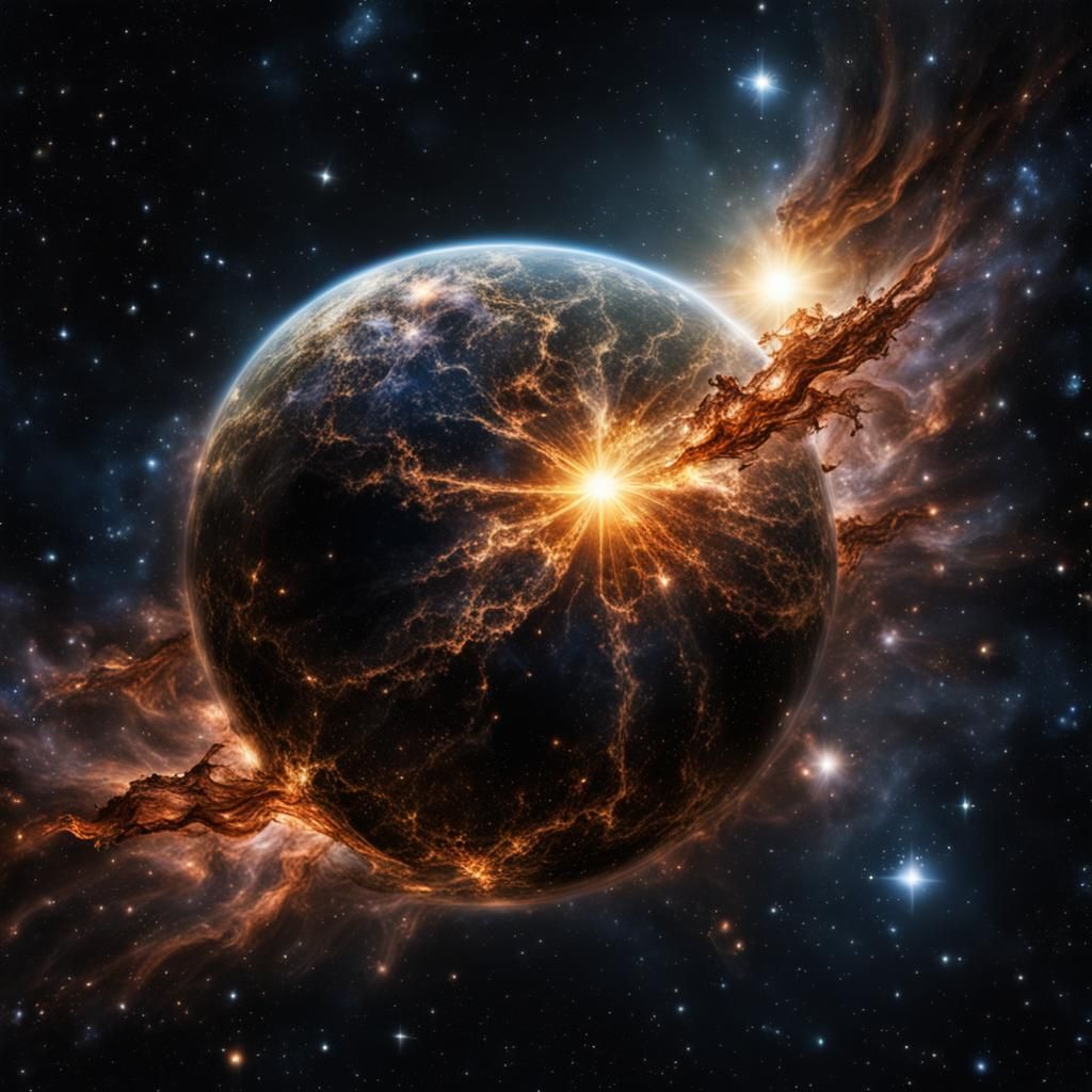 The Birth of a star in deep space intricate details, HDR, beautifully shot, hyperrealistic, sharp focus, ...  by @Oom Lilo