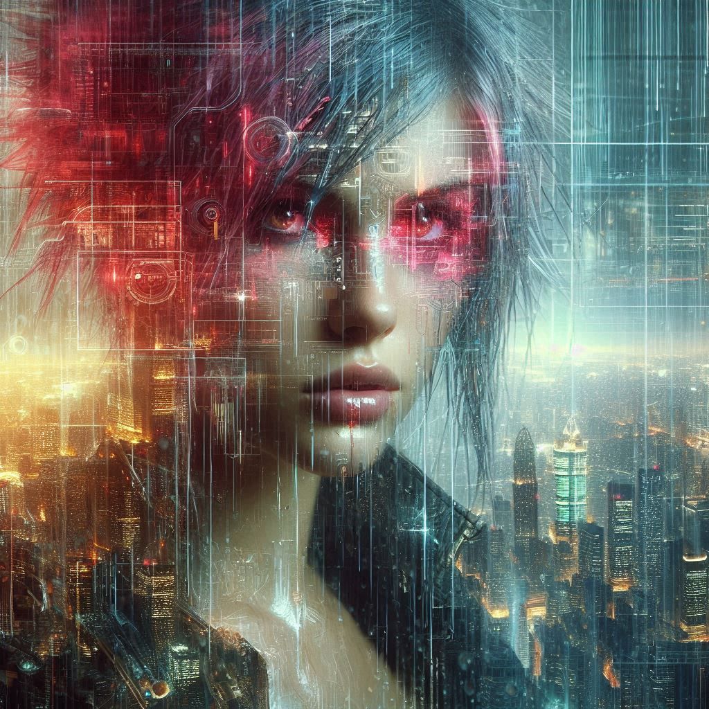 double exposure beautiful fantasy portrait landscape..