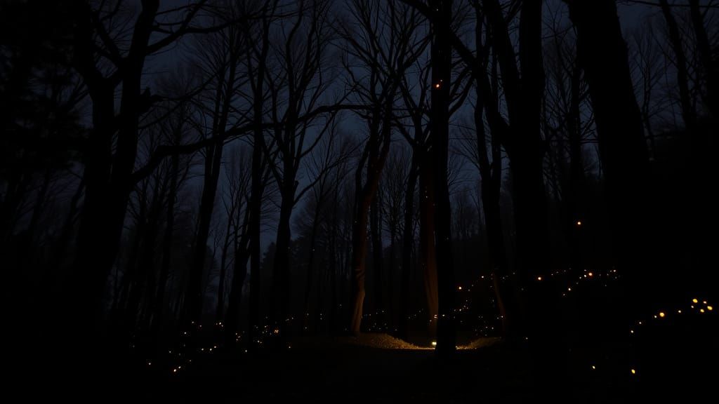 Fireflies at night ... enhanced version