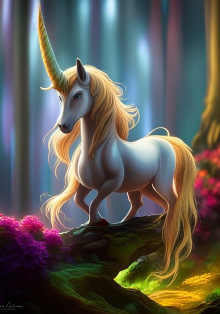 A unique dwarf Unicorn - AI Generated Artwork - NightCafe Creator