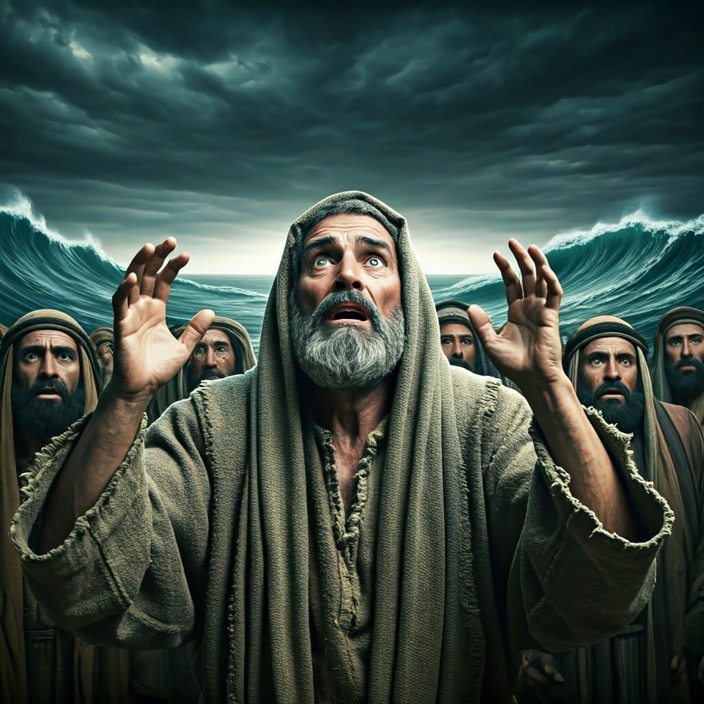 Desperate Hebrew Man Pleads to the Heavens Amidst Turbulent ...