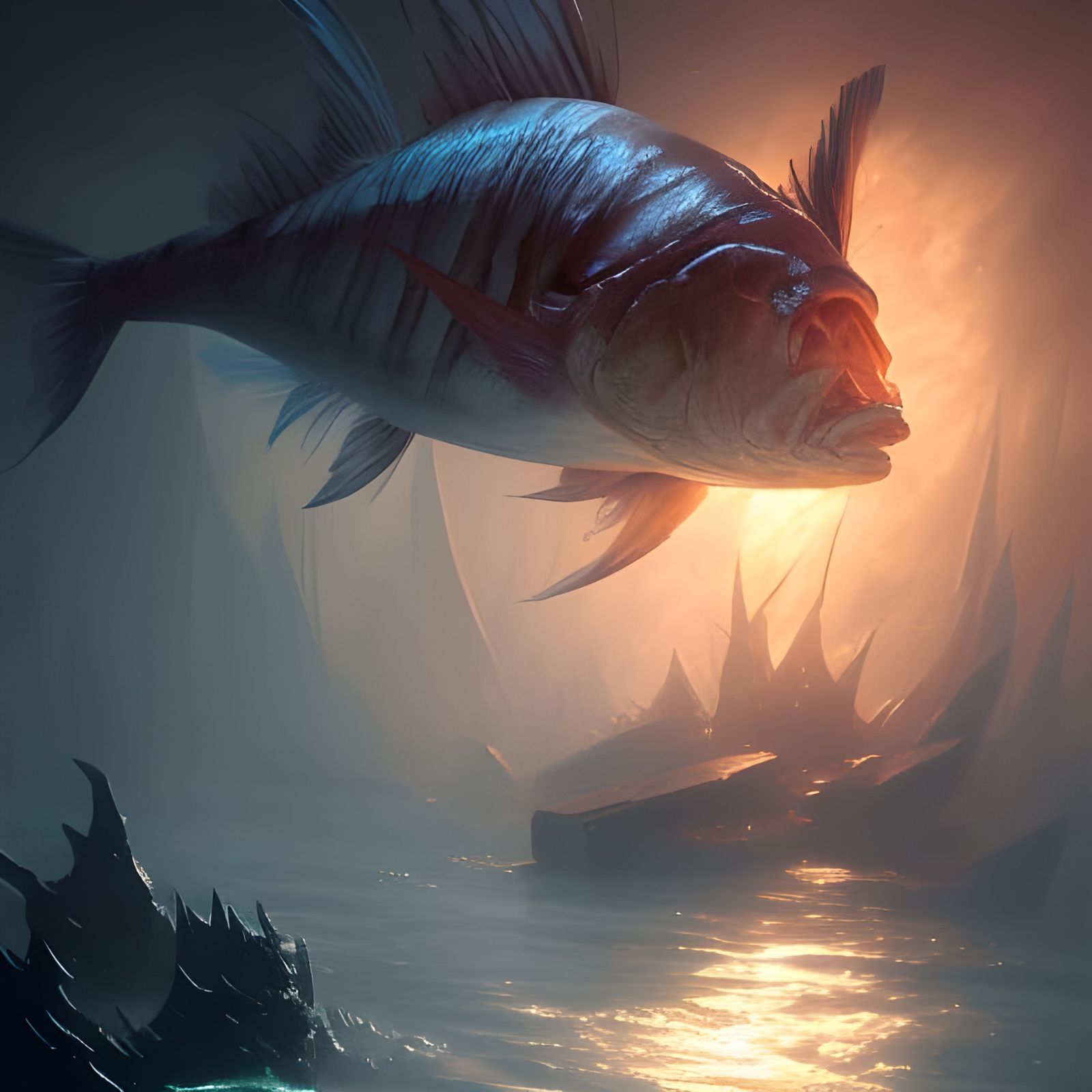 Dangerous fish under water