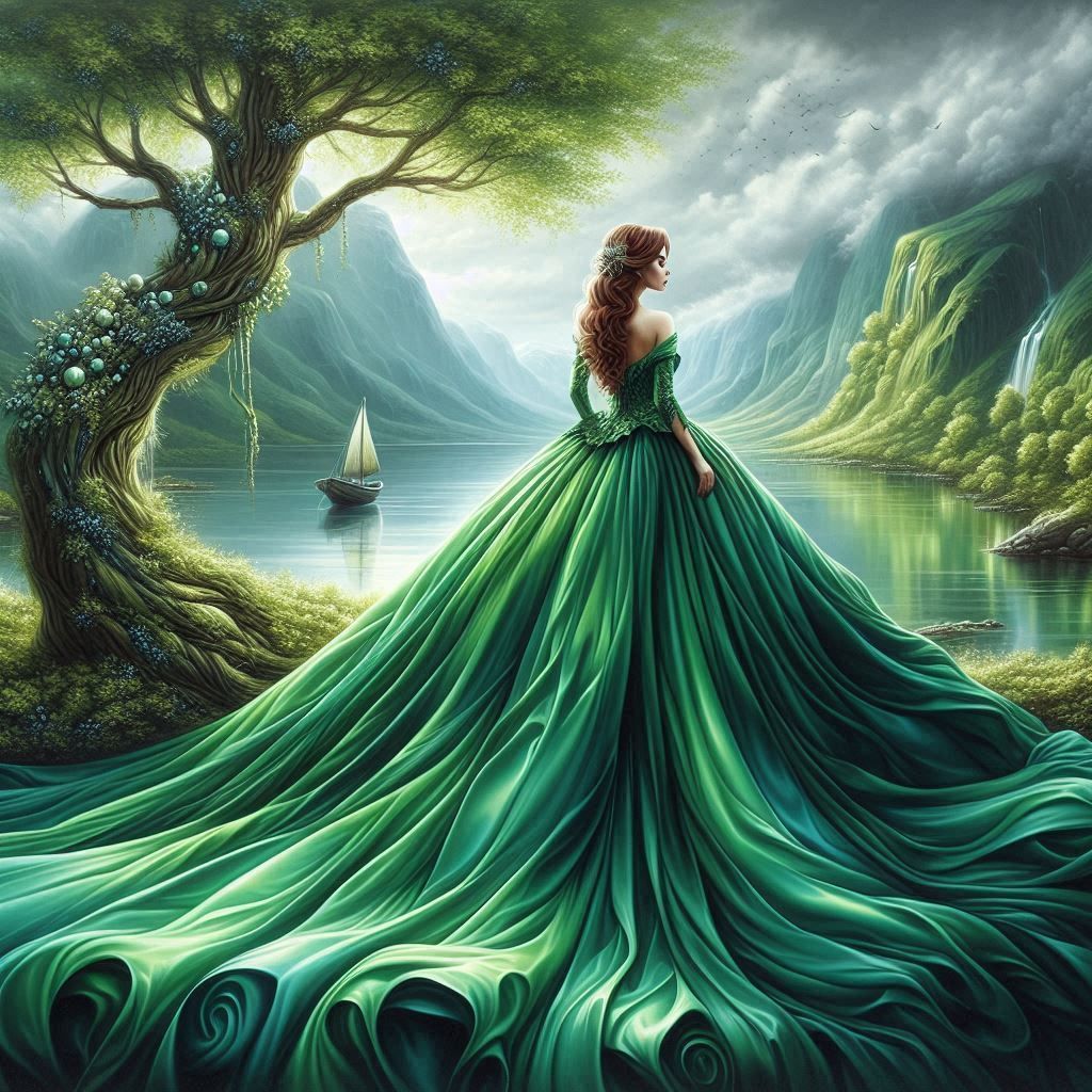 Beautiful Green Dress Landscape