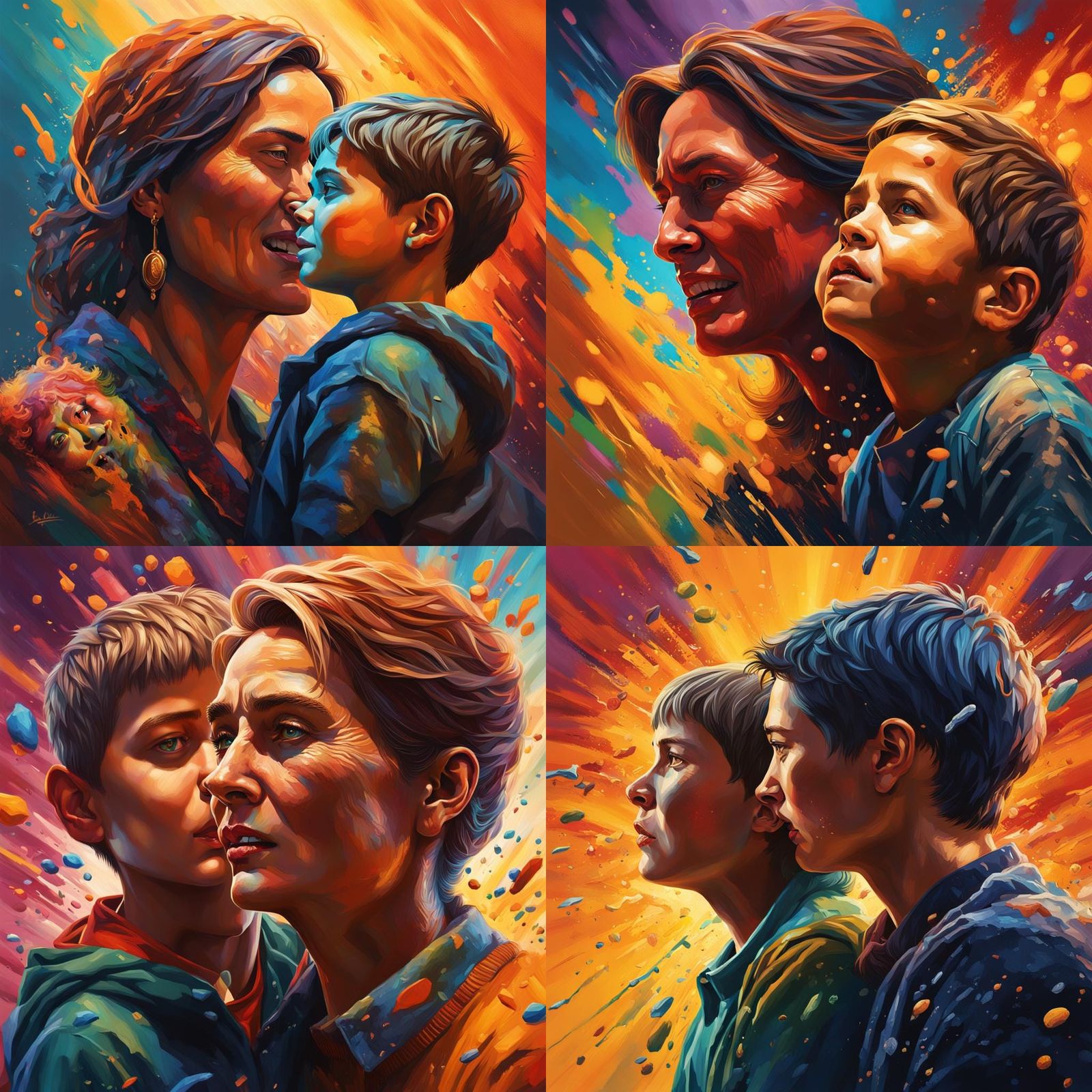 The mother and son