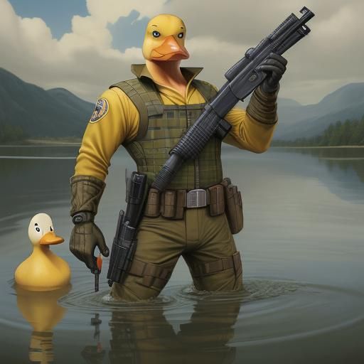 Duck Soldier - AI Generated Artwork - NightCafe Creator