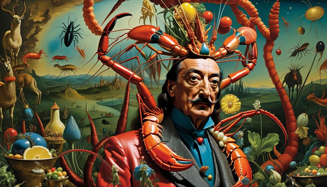 Salvador Dali's New Lobster Suit - AI Generated Artwork - NightCafe Creator