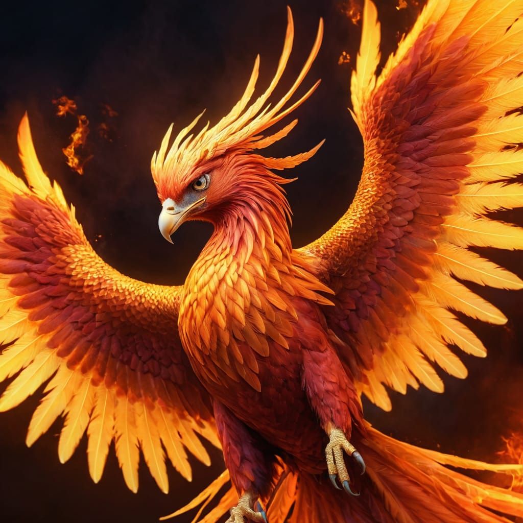 Fiery phoenix rising