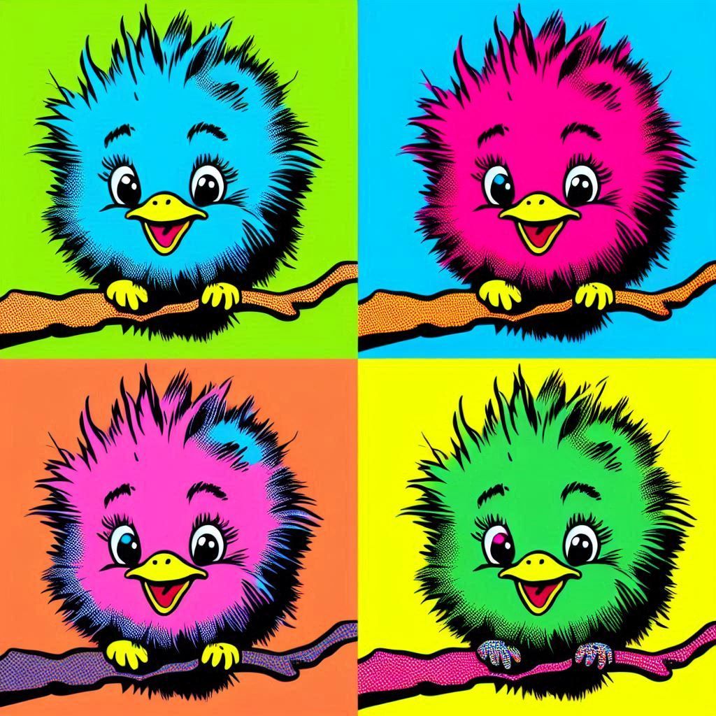 Happy Birds, Andy Warhol Style 🐦🔆
