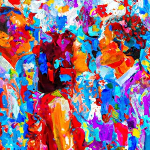 Colorful Idea Sharing in Expressionist Oil Painting