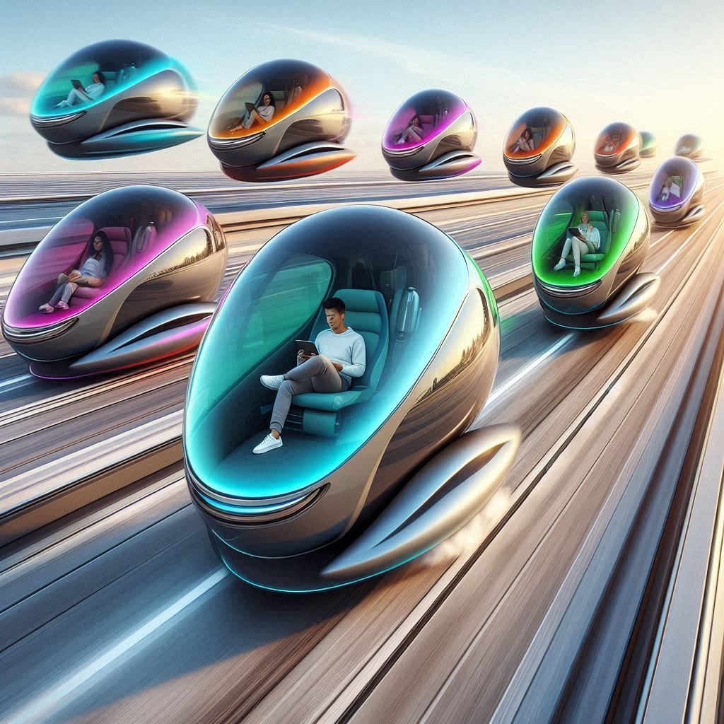 Futuristic travel above ground