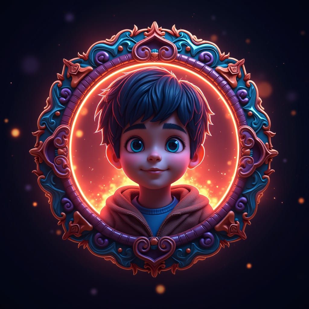 Vibrant Champion Logo in Fantasy Aesthetic