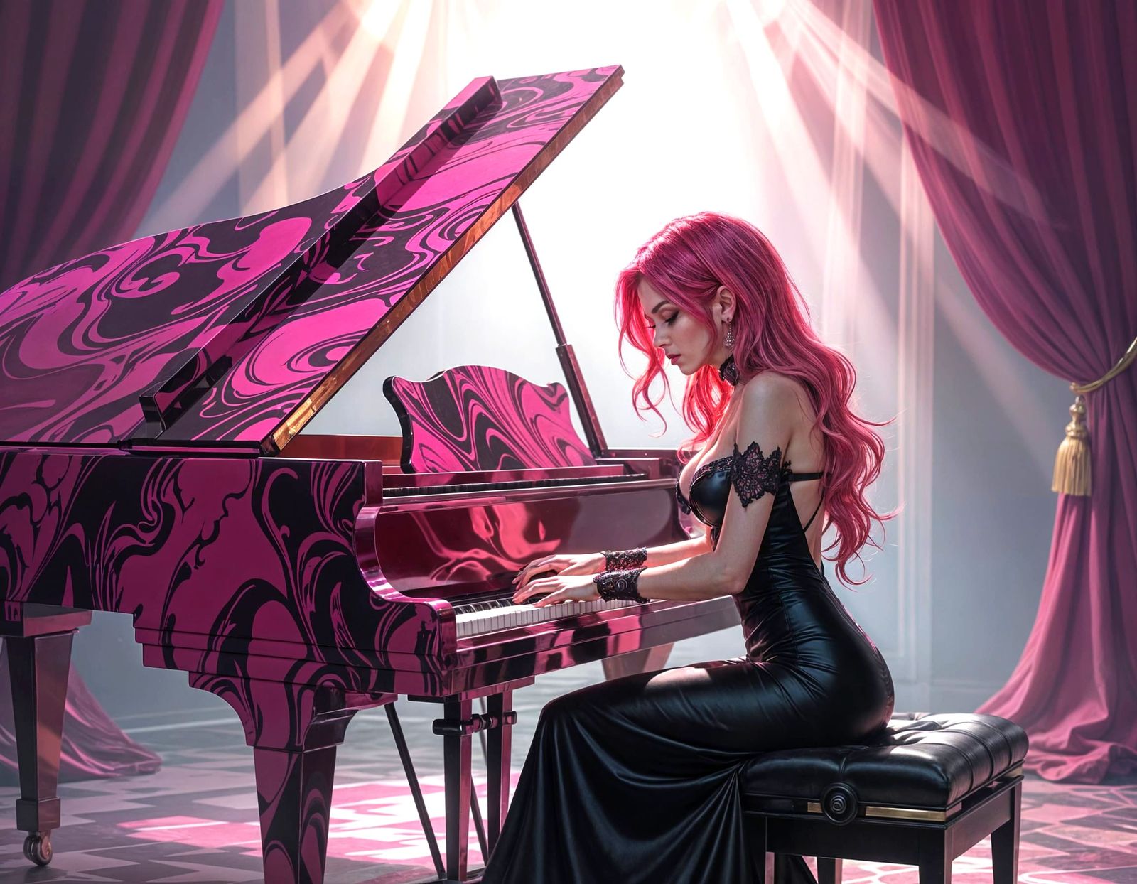 marbled piano  by @Sarati