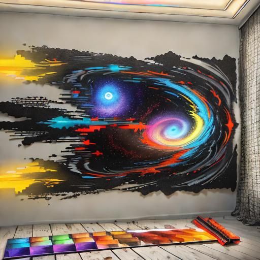 cgi, red astral, beautiful synesthesia, airbrush art, volume...