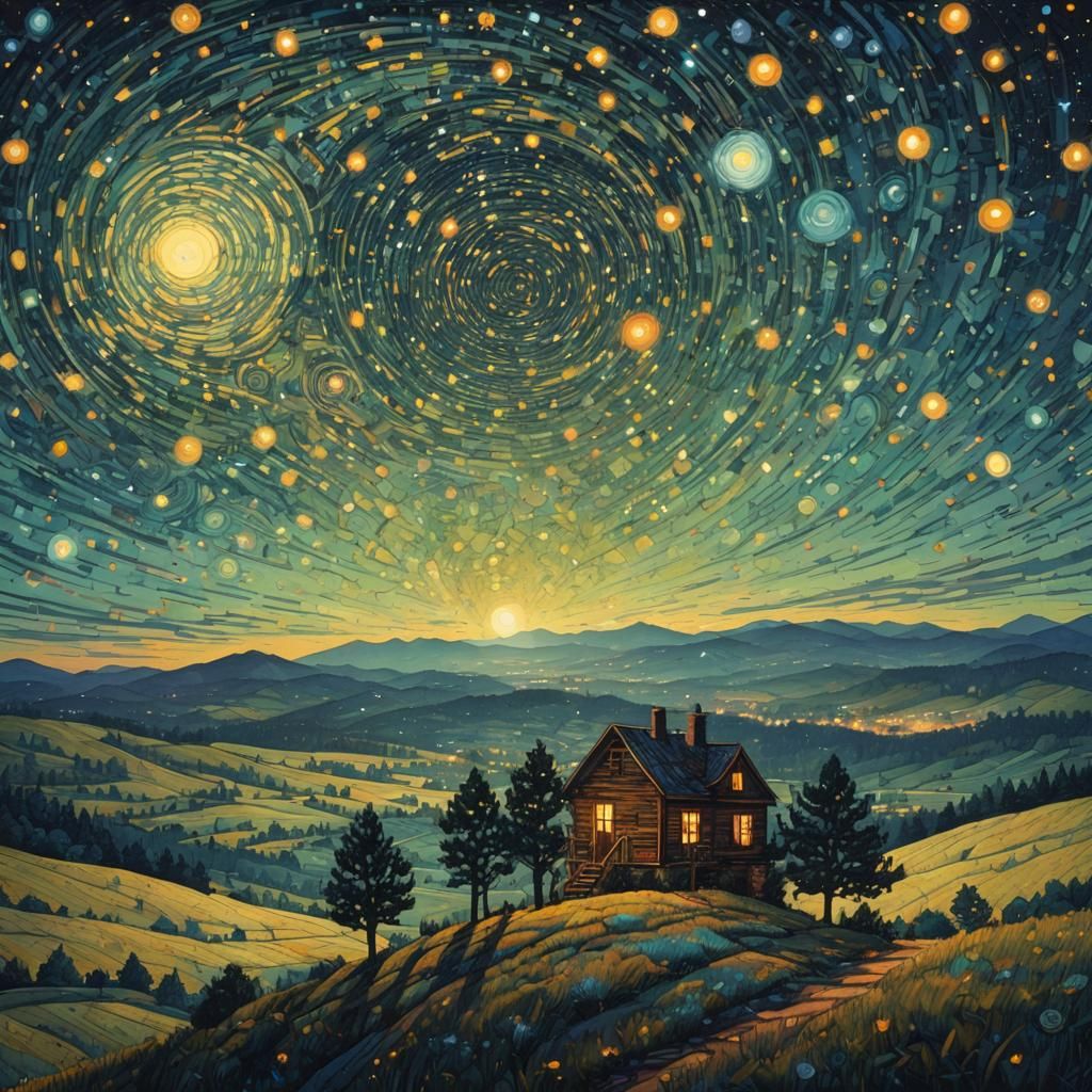 Starry Hilltop rendezvous  by @Krizza