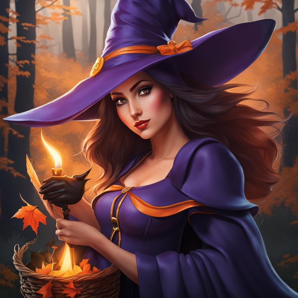 Purple Witch - AI Generated Artwork - NightCafe Creator