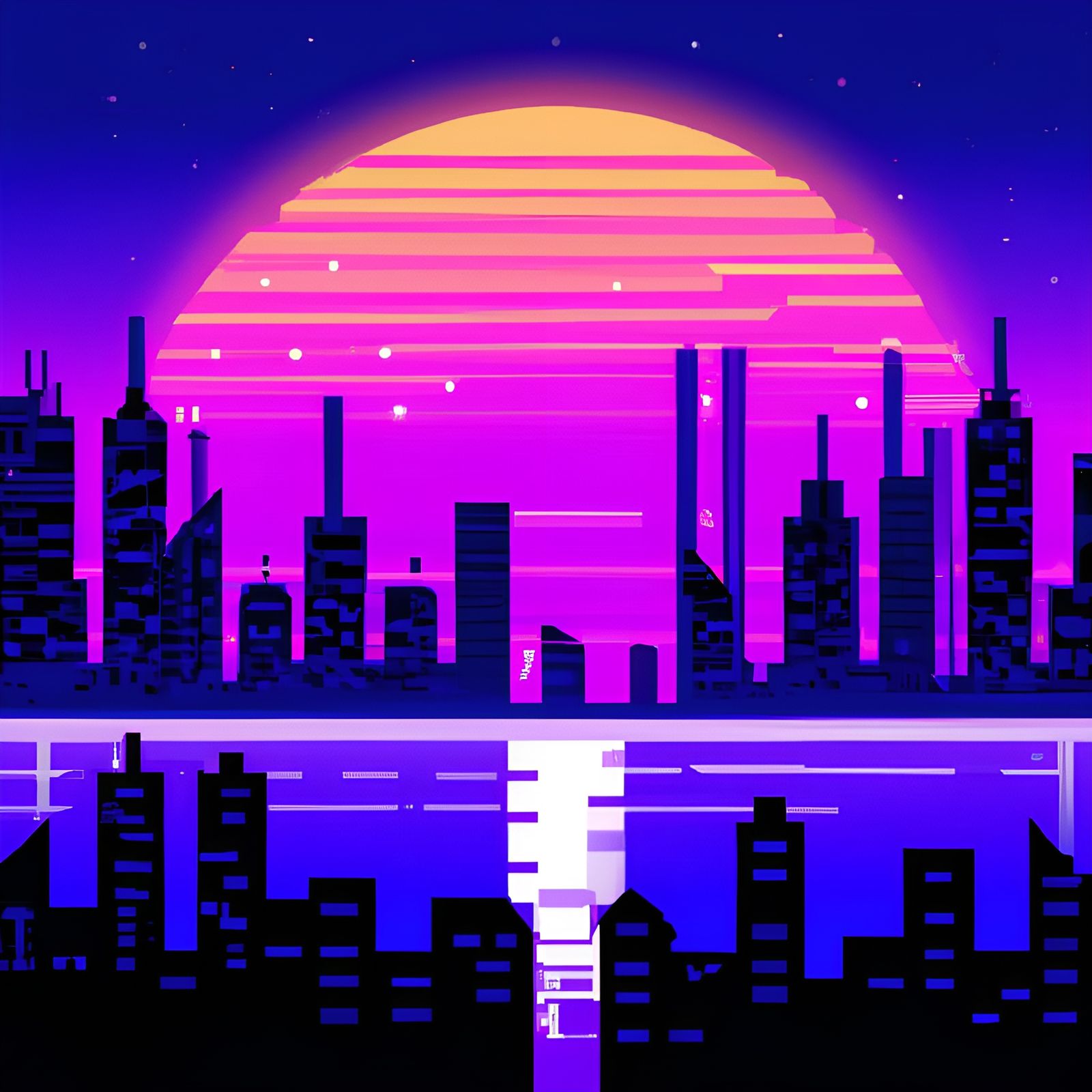 Retron City - AI Generated Artwork - NightCafe Creator