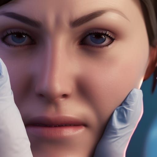 "Jill Valentine- is at the dentist- getting her teeth cleane...