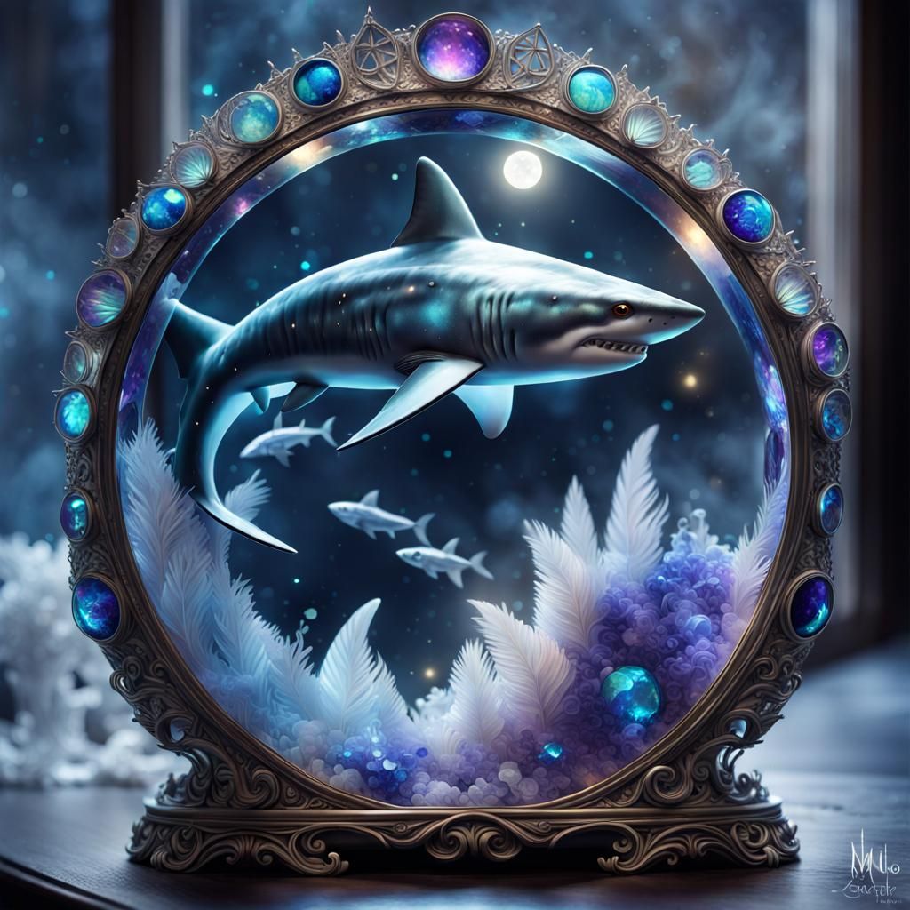 Magic Gemstone Shark Aquarium  by @toomanynates