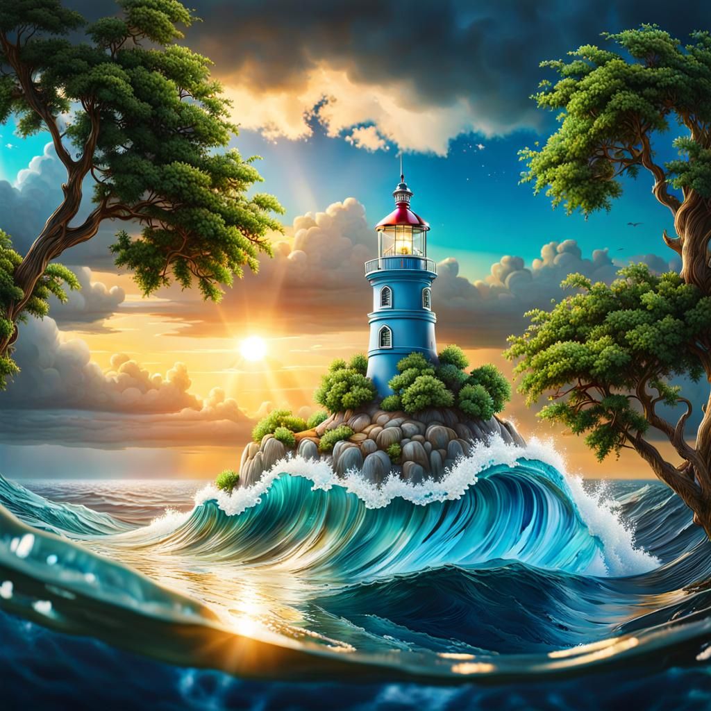 Lighthouse in the storm