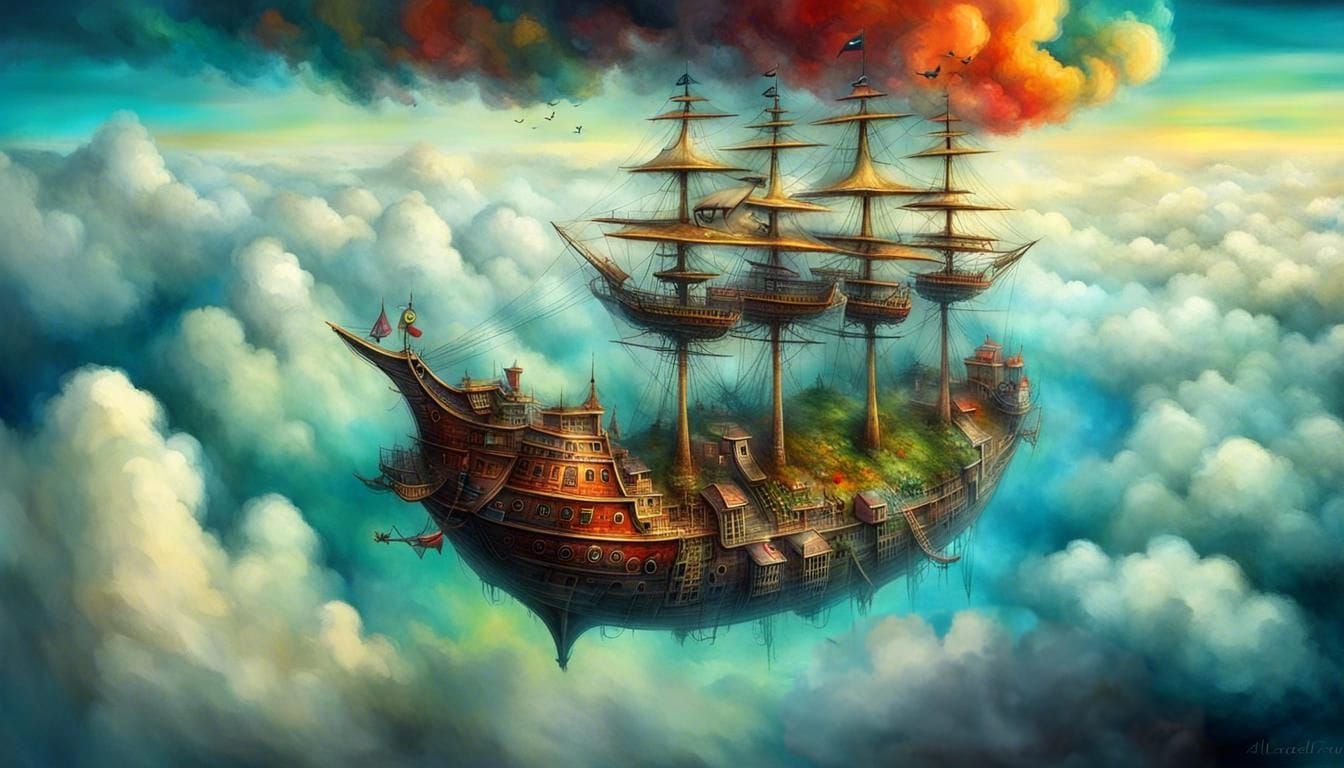 Flying Ship  by @Fedo