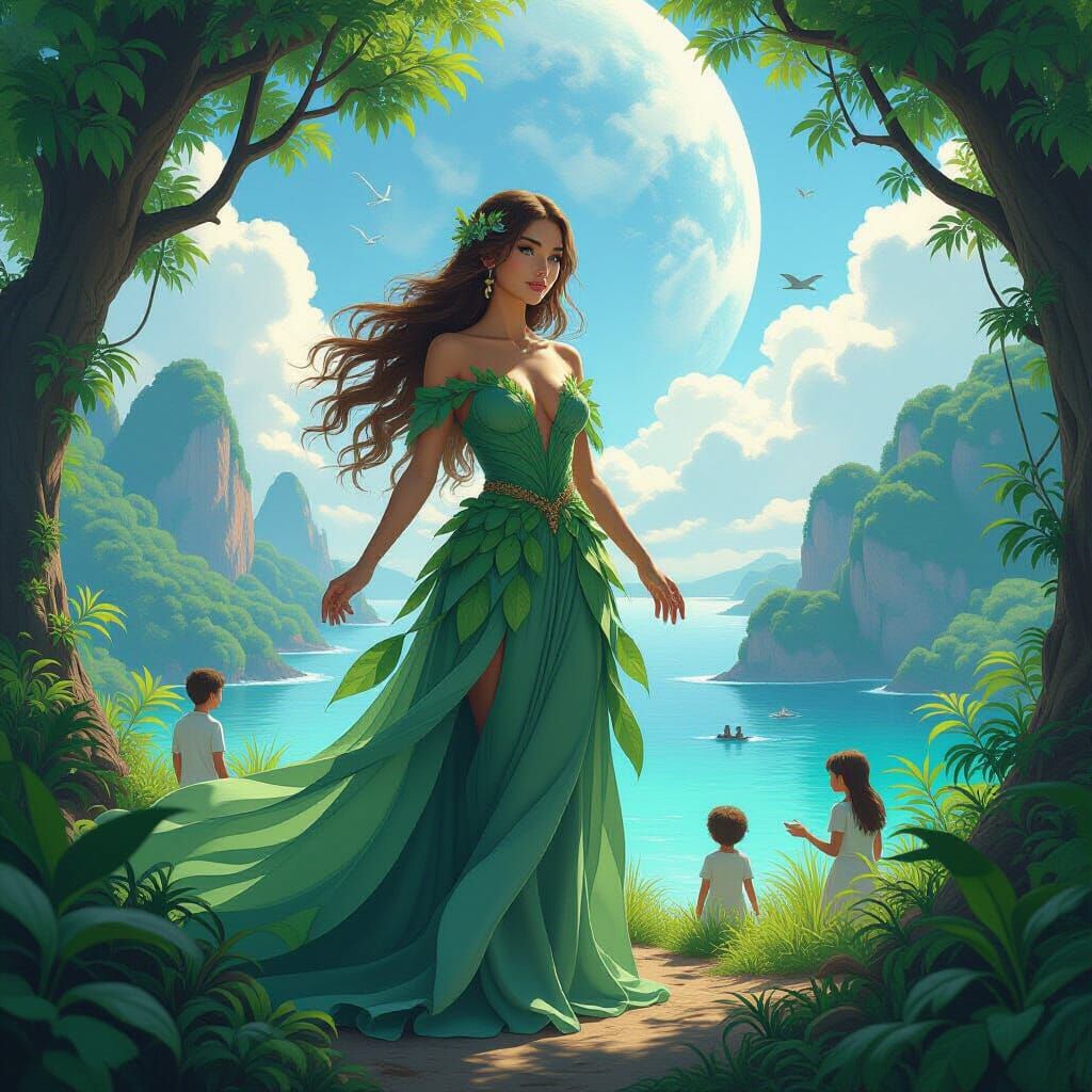 Earth Persona in a Hopeful Dreamscape