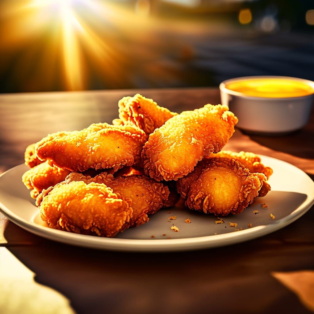 Tender chicken nuggets