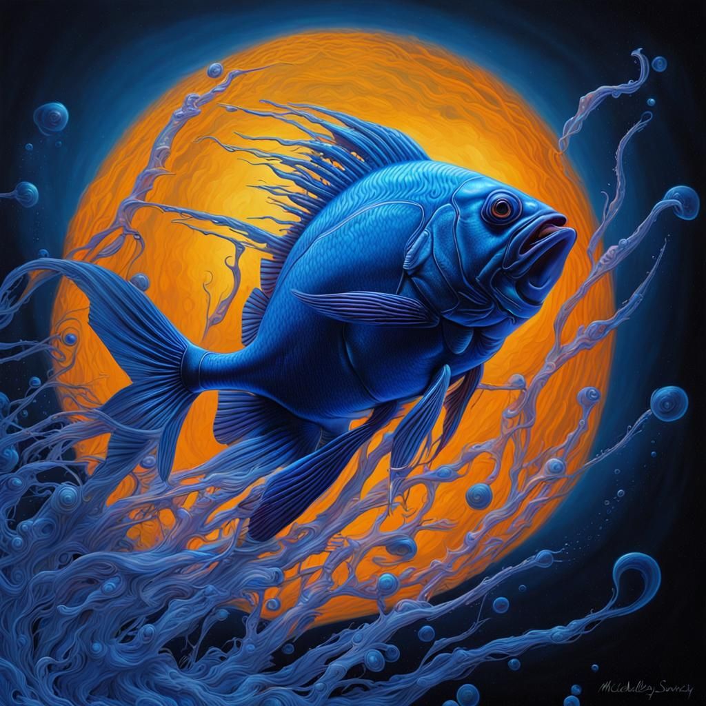 a lunar fish AI Generated Artwork NightCafe Creator