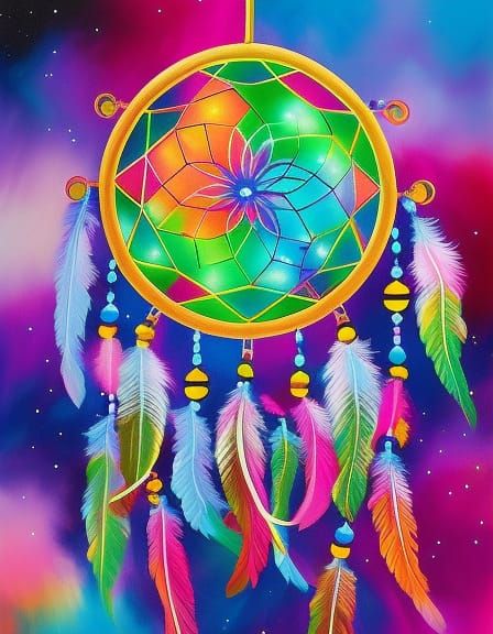 Floating Dream Catcher - AI Generated Artwork - NightCafe Creator