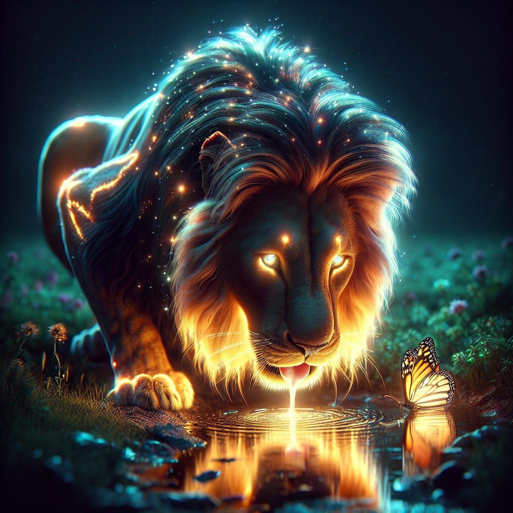 The Lion and the Butterfly  by @Cj