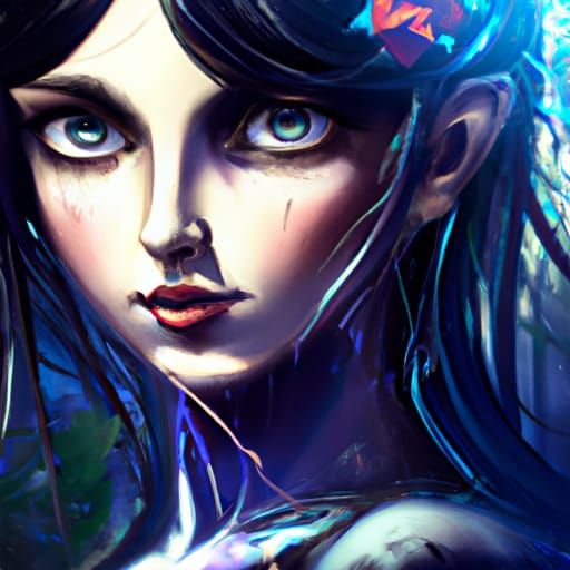 Stunningly beautiful goth girl - AI Generated Artwork - NightCafe Creator