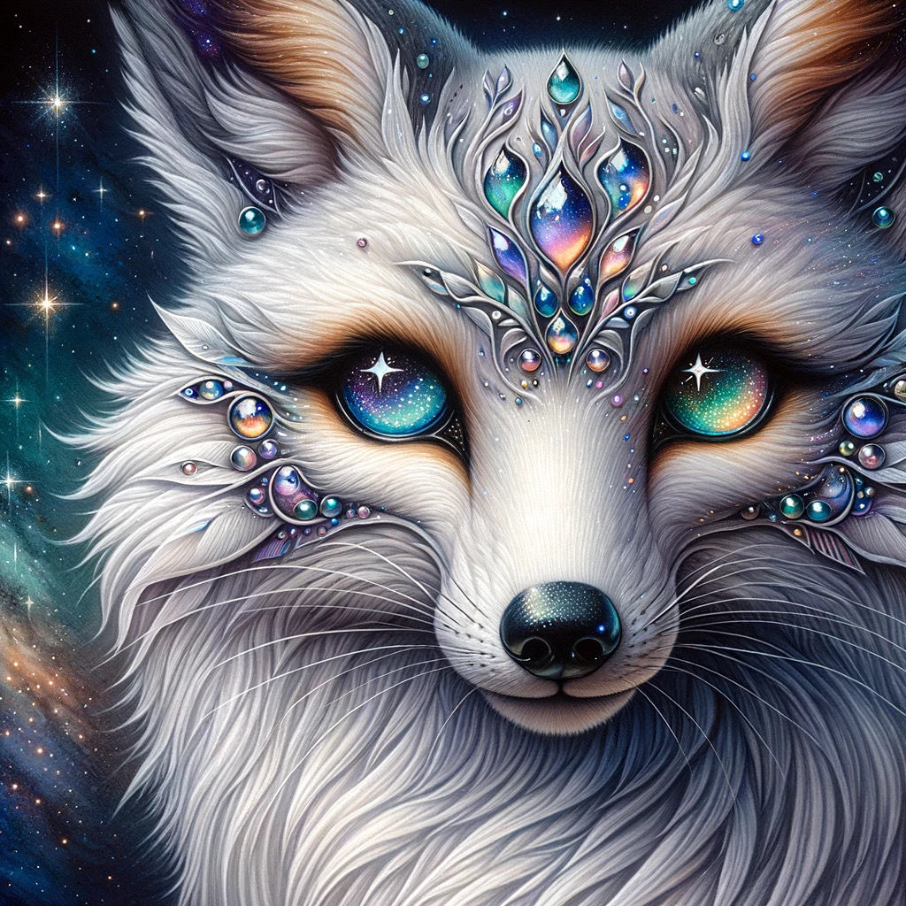 Mystic White Fox - AI Generated Artwork - NightCafe Creator