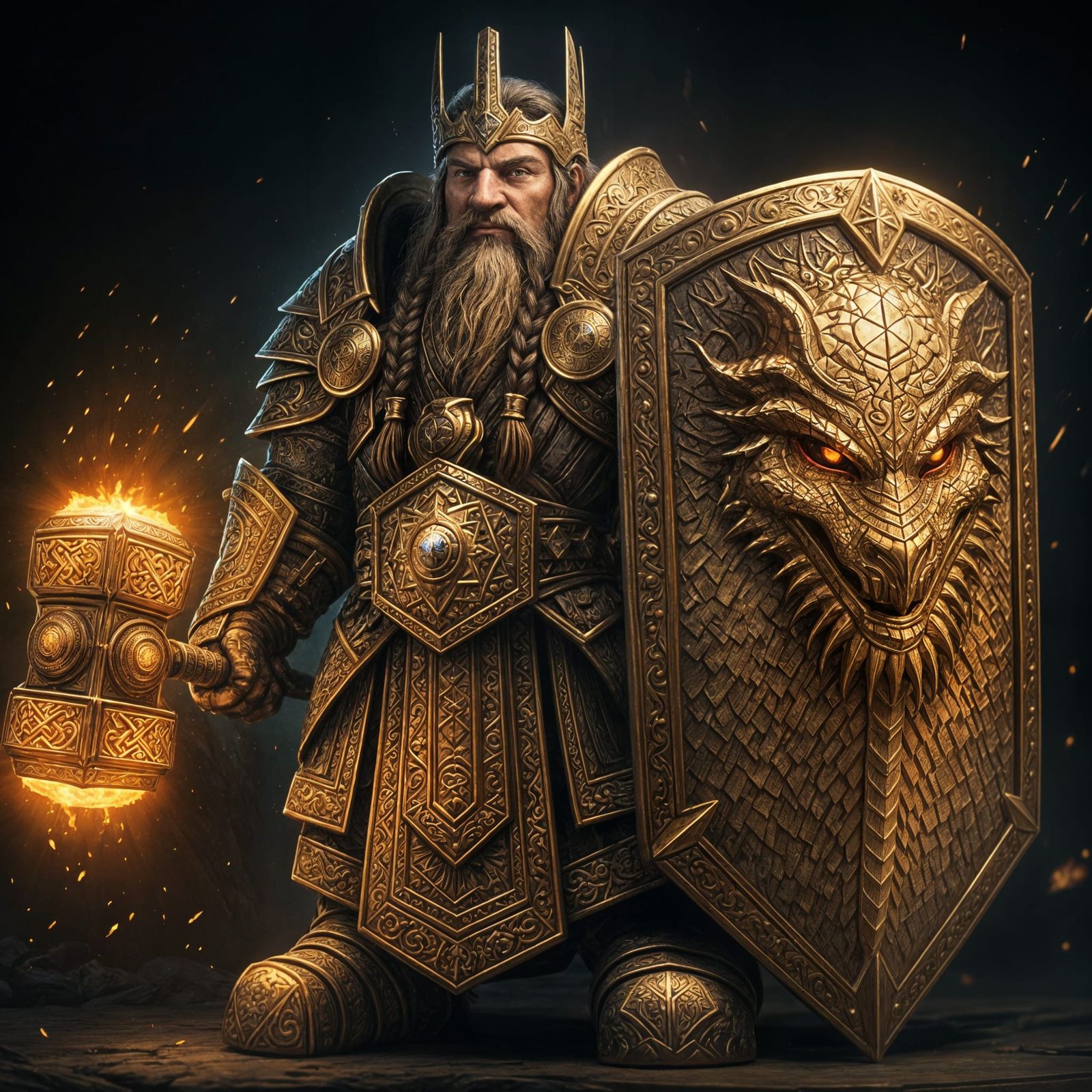 004200 Drakvorn Skjoldur** (Dragonborn Shield of Power)  by @Mertrivers 