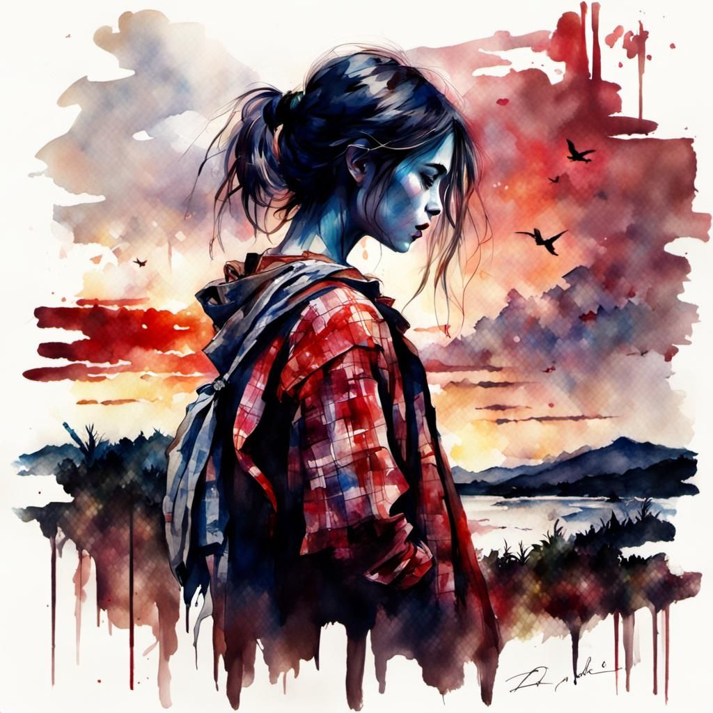 Portrait aquarelle   by @CB