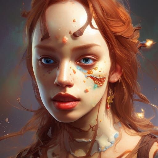 Gingerbread house head and shoulders portrait, 8k resolution...