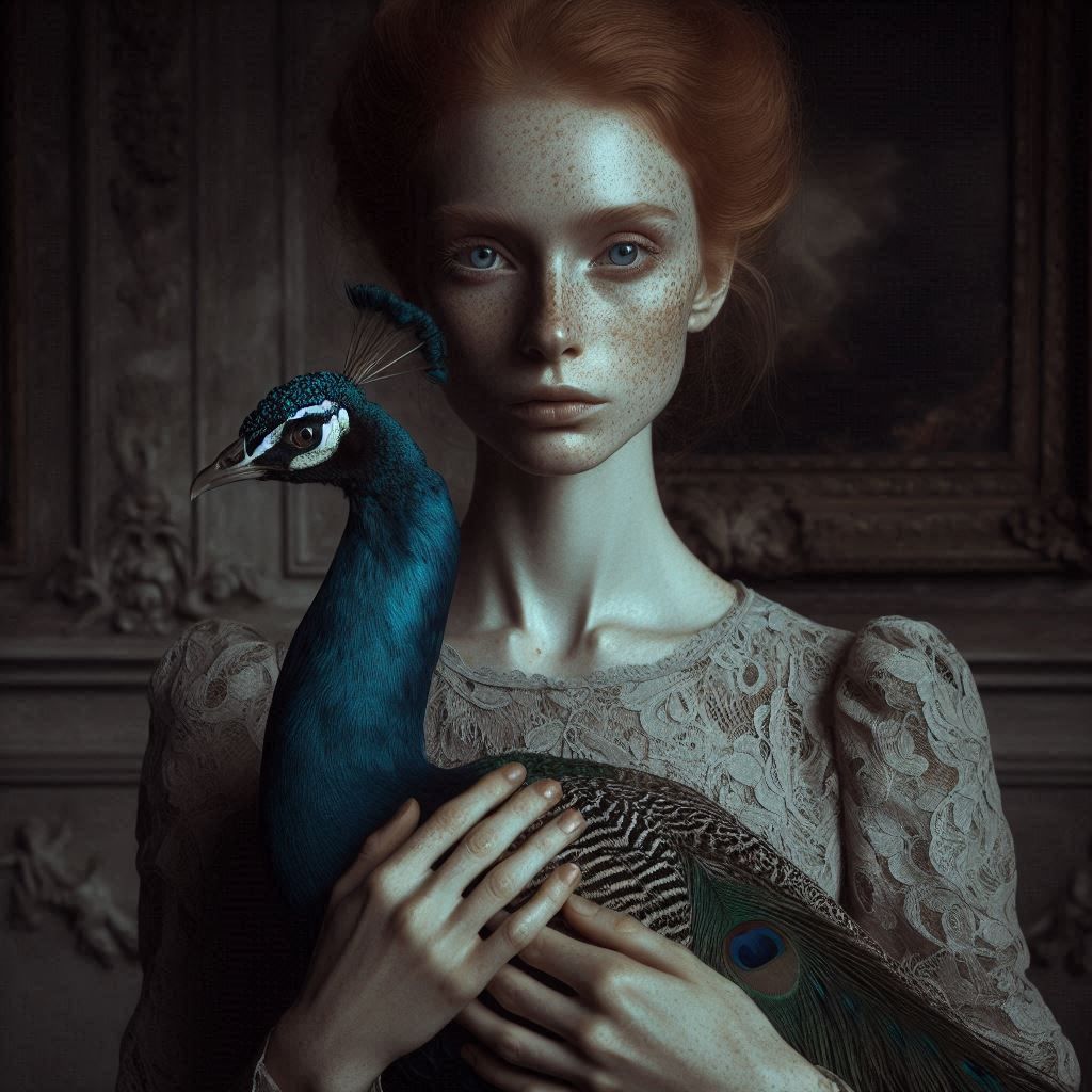The Lady of the House and her Peacock