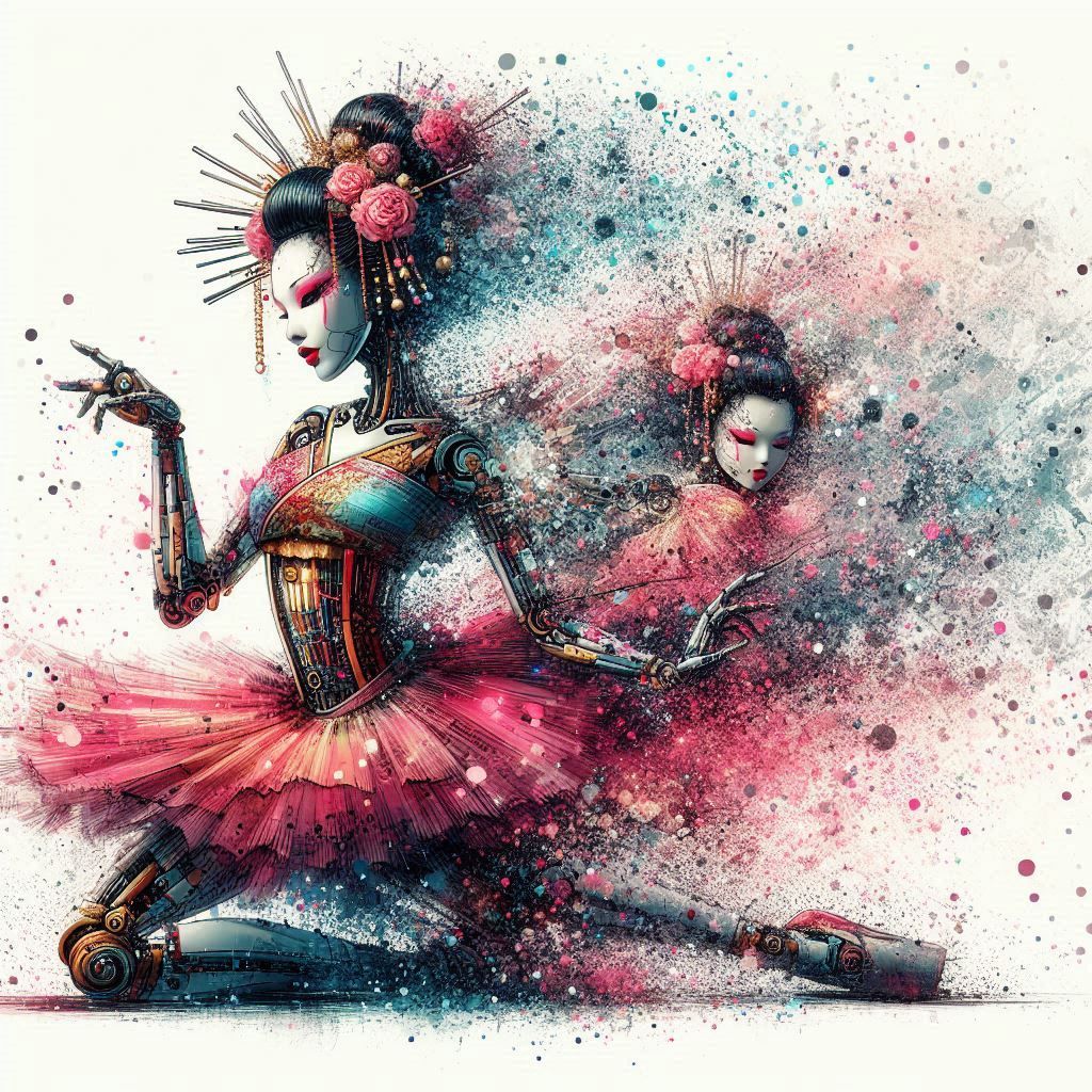 double exposure beautiful fantasy DALL-E 3 portrait landscap...