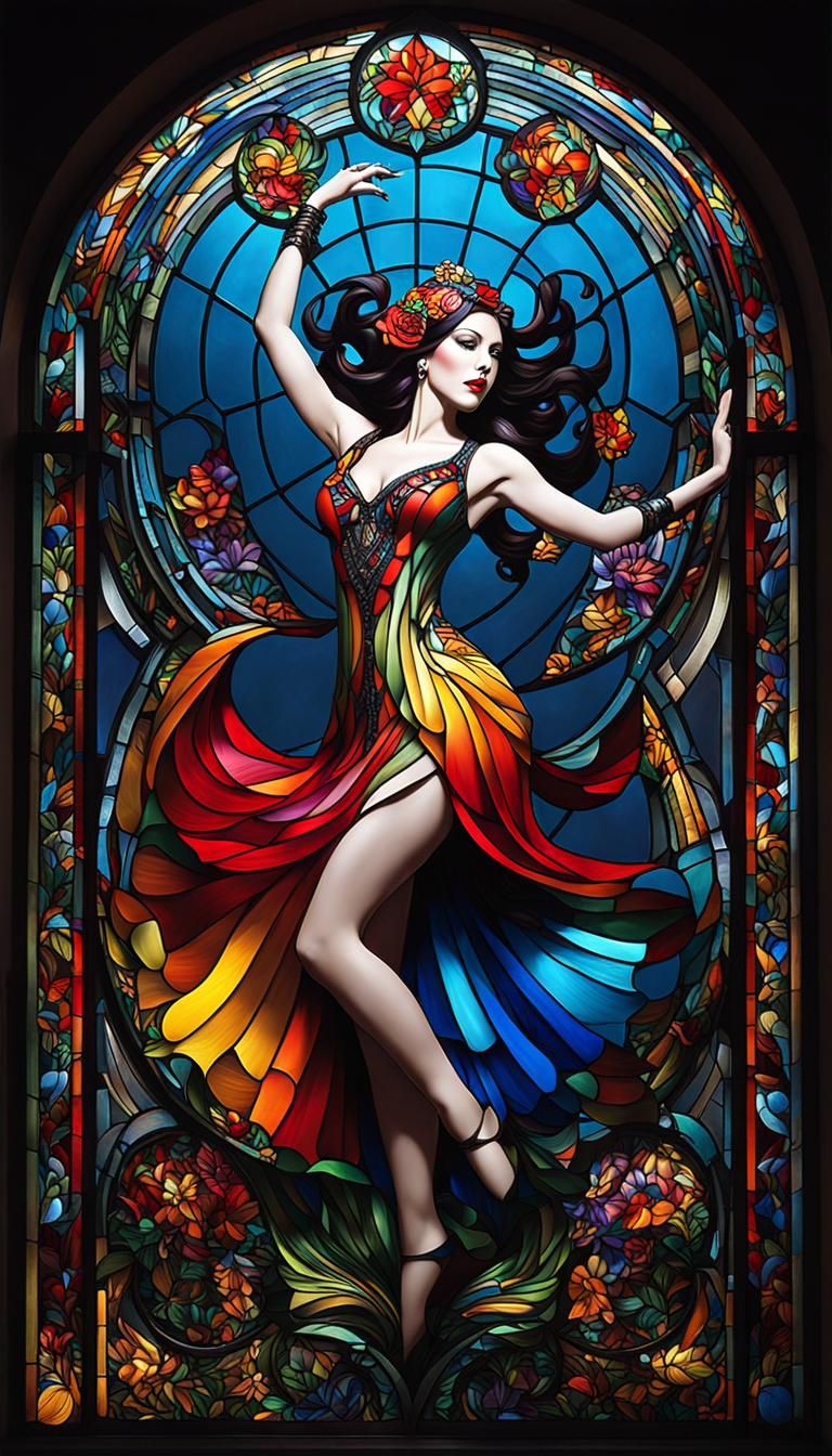 Jiggle Physics - by Doc Impossible - Stained Glass Woman