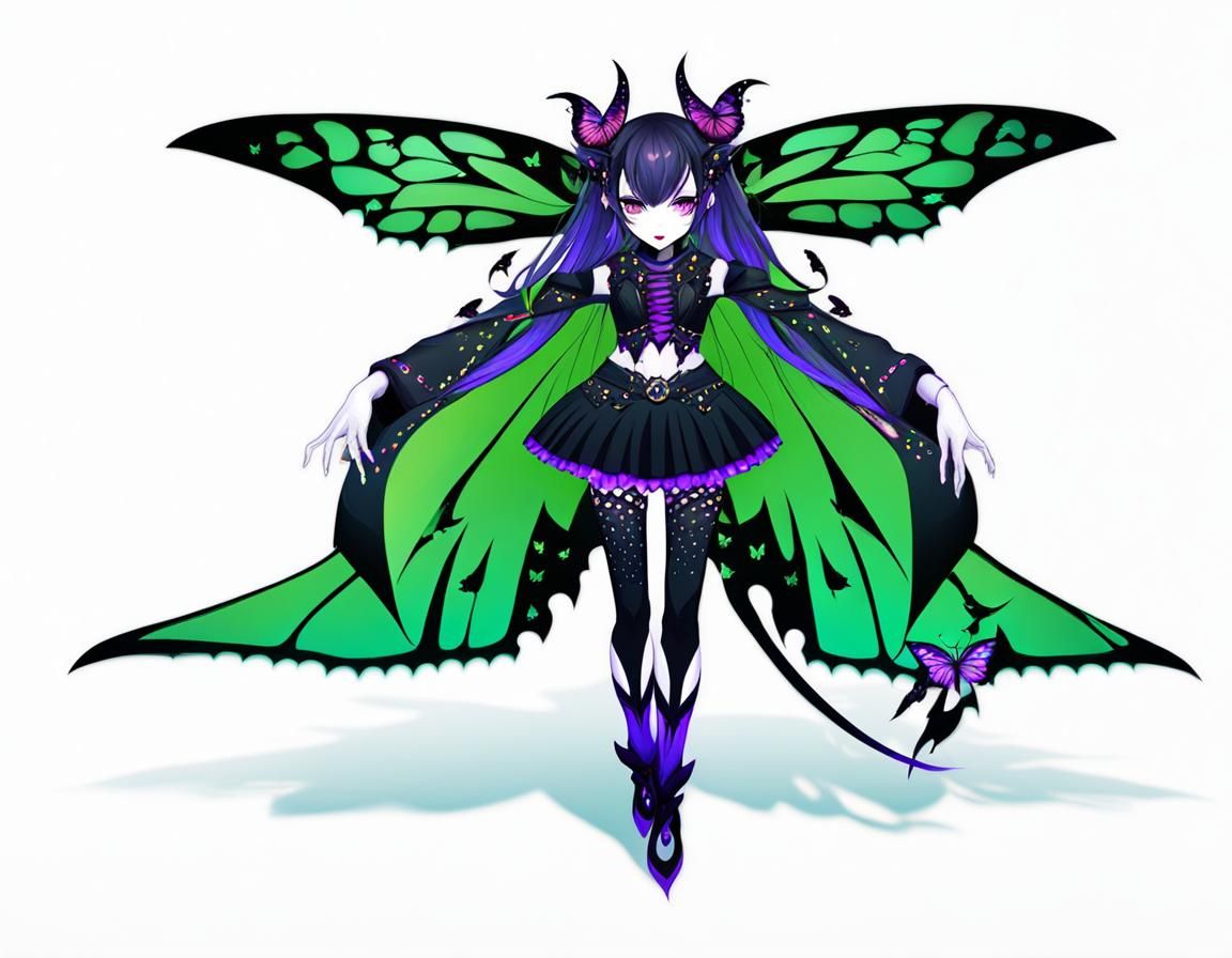Light hot girl style Butterfly demon character