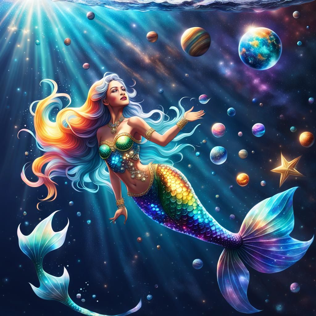 space mermaid goddess