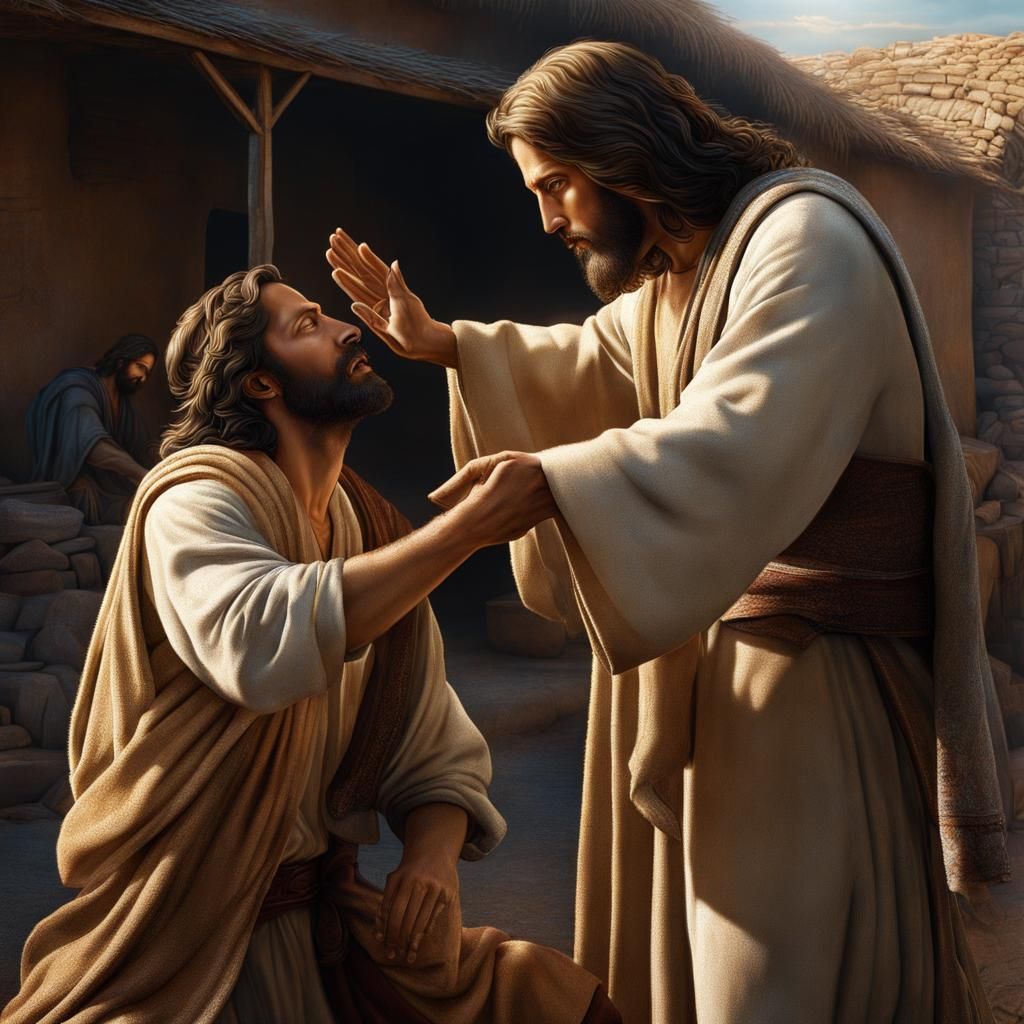 Jesus Healing The Blind Man John 9 1 41 AI Generated Artwork jesus-healing-the-blind-man-john-9-1-41-ai-generated-artwork