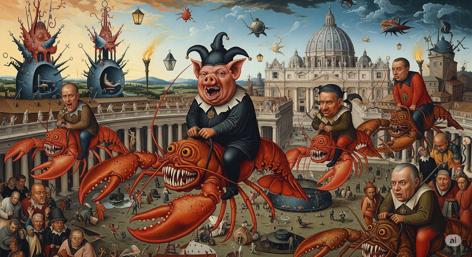 PIG FACE STORMING THE VATICAN