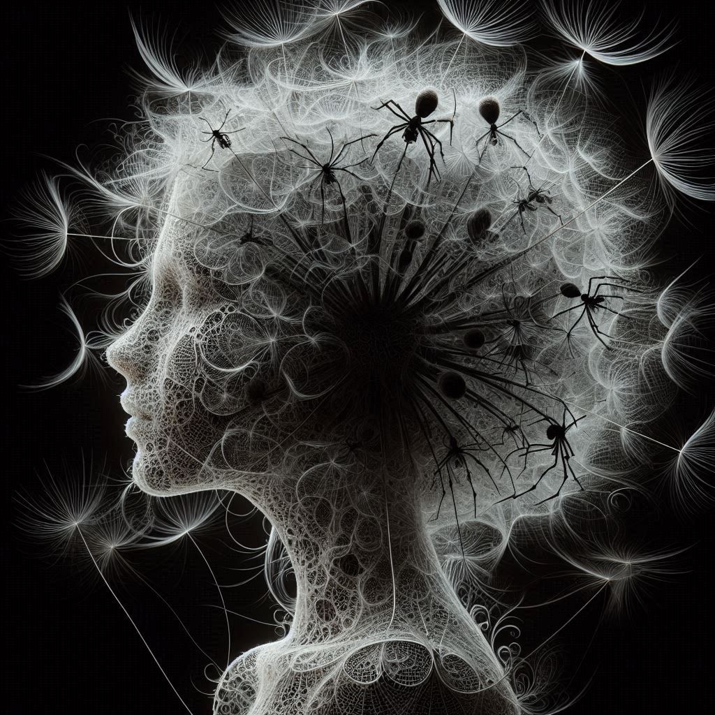 Spiders in dandelion