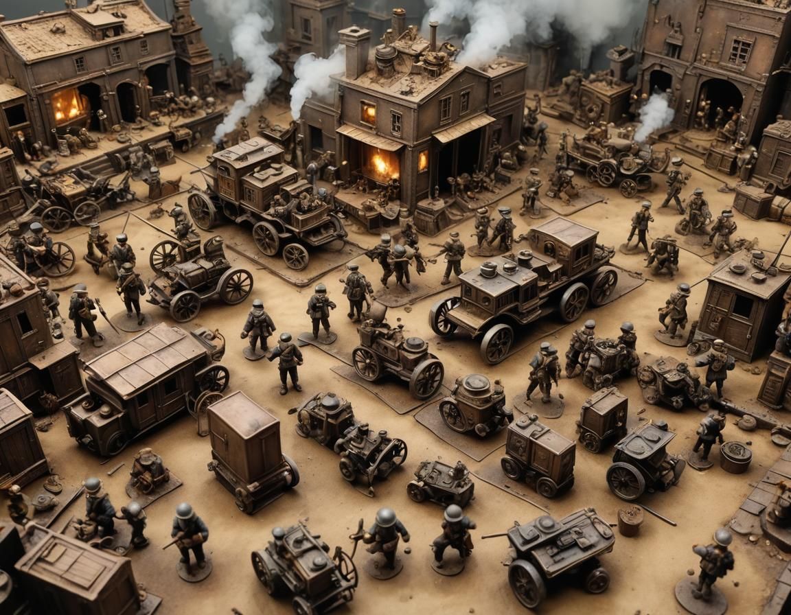 Miniature diorama, steampunk