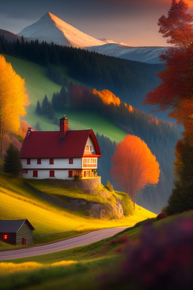 A village in mountains.