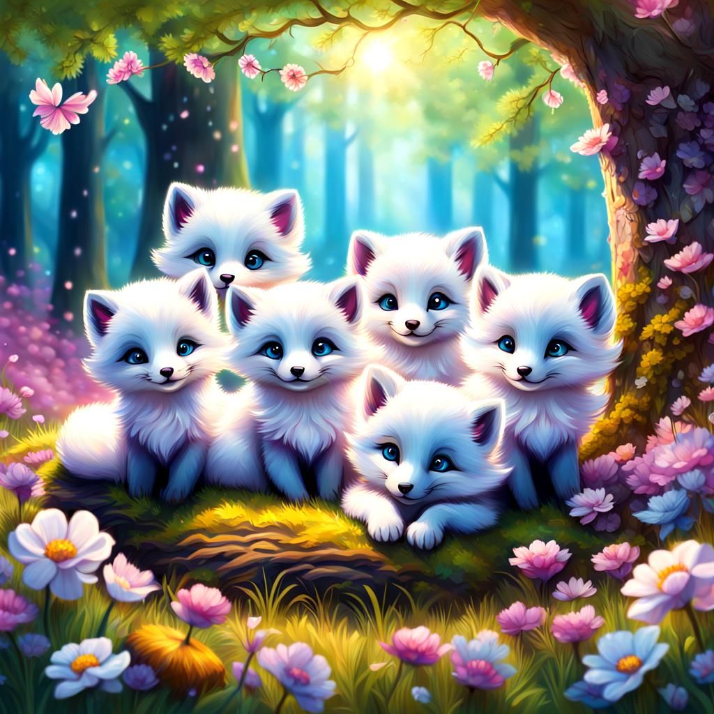 Adorbs Arctic Fox Babies