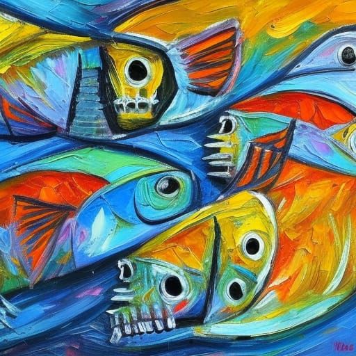 fish skeletons