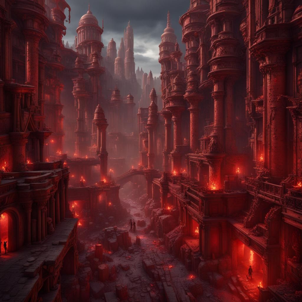Red mitant eyes gazed down on Hunger City