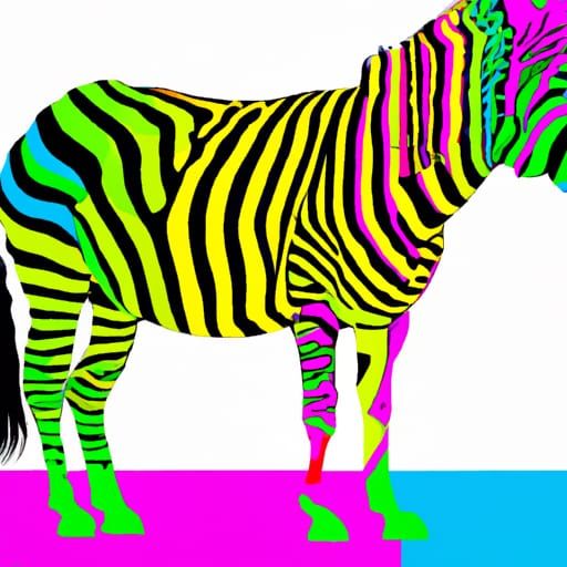 Rainbow Coloured Zebra Ai Generated Artwork Nightcafe Creator